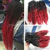 12 opakowań Pełna głowa dwa ton 12a Marley Braids Włosy 20 cali Czarna blond ombre syntetyczne przedłużenia włosów Kinky Twist Plajing Bezpłatna wysyłka