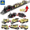 KZ Train Building Block Model, 8 soorten treinen, elk met 9 combinaties, DIY Developmental Speelgoed, voor Kid 'Verjaardag' Party Christmas Gifts