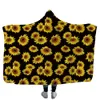 Sunflower Hooded Deken Leopard Gedrukt Fleece Dekens Volwassenen Kinderen Zachte Warm Sherpa Capes Travel Picknick Throw Handdoek 13-styles GGA2586