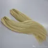 Bionda europea # 613 100% bionda Remy non trattata Tessuto economico per capelli umani bianco Biondo dritto 4 fasci di capelli vergini cuciti nelle estensioni dei capelli