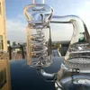 glass bong recycler dab rig water pipes 8.5 inch honeycomb percolator glass bubbler heady Pipe free shipping