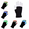 Fashion-Improved Handsome Cool Rave Led Flashing Glove Glow Party Light Finger Tip Lighting Gloves Party Färgglada Accesssories