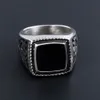 316L rostfritt stålring för män smycken punk rock vintage stil högkvalitativ fingerringar avslappnade tillbehör 9056949838
