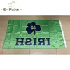 NCAA 노트르담 파이팅 아일랜드 국기 3 * 5ft (90cm * 150cm) 폴리 에스테르 깃발 배너 장식 비행 집 정원 깃발 축제 선물