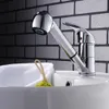 Basin Faucet Kitchen Sink Chrome Single Handle Mixer Tap Swivel Pull Out Spray Faucet Spout q90313