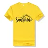 Frauen T-Shirt Sun Shirt Hallo Sonnenschein Frauen Gelbe Baumwolle Grafik T-Shirts Plus Größe T-shirt Sommerhemden Natur Tops