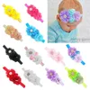 En gros nouveau bébé bébé fille élastique Rose fleurs perle mousseline de soie bandeaux enfants cheveux accessoires enfants bandeaux