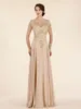 2020 New A-line Mother of the Bride Dresses Jewel Long Sleeves Lace Beaded Evening Gowns Floor Length A Line Wedding Guest Dress2792