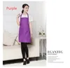 1 piece 2-pocket women's apron waiter apron barbecue restaurant kitchen cooking aprons working dress 60x70cm TO279