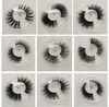 High Ganska Mink Lashes 3D Silk Protein Mink False Eyelashes Mjuka naturliga tjocka falska ögonfransar Ögonfransar Förlängning Makeup 28 Style1089124