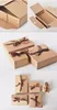 Wedding Art Paper Kraft Boxes With Ribbon Favor Baby Shower Favor Box Party Gift