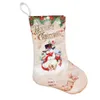 Noel Çorap Kolye Bez Küçük Çizmeler Süs Noel Desen Baskı Parti Ev Dekorasyon Hediye Çantası