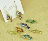 5 piezas 4 cm hecho a mano realista Sway Koi Fish Charms DIY joyería que hace el encanto Cloisonne esmalte Lucky Carp colgante pendientes pulsera tobillera accesorios