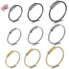 1 Pc 8/10 / 12MM anillos de acero para la nariz aro cartílago Septum Piercing Tragus oreja Clip aro anillos labio hélice oreja nariz Piercings joyería Clip regalo