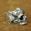 Wholesale- Silver Head Open Twisted Skull Ring Mens Biker Punk Ring TA186 US Size 7 to 15