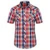 Männer Casual Hemden Mode Männer Grid Check Shirt Kurzarm Designer Tops
