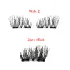 Magnetisk magnet Ögonfransar Ögonmakeup Set Tjock god kvalitet (3 par / 12pcs) 3d Mink Magnetic False Eyelashes Dropshipping