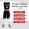 New Adult Kids Maglia da allenamento per tuta da ballo a doppia faccia set tute universitarie bianche maglie da basket traspiranti uniformi personalizzate