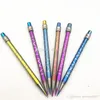 티타늄 Dabber 살짝 적셔 도구 연필 모양 스타일 파이렉스 (Pyrex) 오일 왁스 Dabber 도구는 유리 물 봉 수화물 흡연 못 들어 선택을위한 5 색 양극 처리