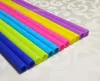 1000 pièces pailles en Silicone flexibles de qualité alimentaire Silicone paille courbée droite à boire réutilisable barre outil outils boissons colorées