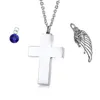 Gepersonaliseerde engelenvleugels ketting geboortesteen naam hanger crematie urn ketting aangepaste sieraden5363420