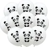 Happy Birthday Balloon Set Panda Theme Party Decoration z Banner Cake Toppers drukowane