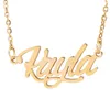 Nome in acciaio inossidabile dorato 18K set di braccialetti di bracciale femminile Kayla script lettera di cappotto oro canotta a ciondolo a ciondolo 2120425