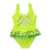 赤ちゃんの女の子の水着ソリッドカラーガールズドレス水着ワンピース子供水着ビキニ夏の水泳衣装2色DHW2756