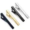 Twill Stripe Tie Clips Shirts Business Suits Black Gold Ties Bar Clasps Fashion Jewelry for Men Gift Will and Sandy Drop Ship 070037