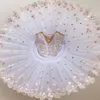 Tutu de balé de bailarina profissional branco para crianças crianças meninas adultos trajes de dança tutu de panqueca vestido de balé meninas214D