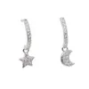 Orecchino in argento sterling 925 con ciondolo Wholestar Alta qualità minimal delicato delicato piccola stella di luna goccia regalo carino ragazza argento je5081513