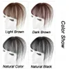 3D Clip in Bangs Invisible Seamless Simulated Hand Weaving Human Hair Topper Extension Natural Black Female Short Bangs5530793
