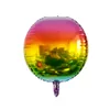 24inch 4d Gradient Foil Ballong Rund Aluminium Film Ballong Rainbow Ballonger Kid Toy Baby Shower Födelsedag Bröllopsfest dekoration VT0251