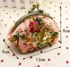 3 stks Coin Portemonnees Dames Canvas Leuke Floral Printing Min Clutch Wallet 7 Colors