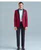 Personalizar Xale Lapela Groomsmen Um Botão Do Noivo Smoking Ternos Dos Homens de Casamento / Prom / Jantar Melhor Homem Blazer (Jacket + Pants + Tie) AA027