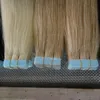 groothandel Tape in human hair extensions huid inslag kleuren blond remy haar 16 tot 24 inch 20 stks/zak, 40g, 50g, 60g Gratis Verzending