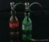 Coke Sprite Water Hood Bong in vetro Accessori ﾠ, pipe in vetro colorato mini multi-colori Hand Pipes Best Spoon glas