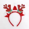 Christmas Bow Headband Deer Elk Antler Xmas Gift Hat Snowflake Cosplay Party Hair Sticks Accessories Head Band