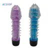 Multi-Speed ​​Control Soft Thorn Crystal Dildo Kvinna Onani Massager Vuxenprodukter Vibrerande Penis Sexleksaker för kvinnor