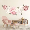 Peony Recados bonita etiqueta vinil auto-adesivo Floral Wall Art Watercolour Adesivos Sala Quarto Home Decor Wall Stickers