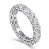 Vecalon 18 Stile Eternity Promise Ring Diamanten Cz 925 Sterling Silber Statement Eheringe für Damen Herren Schmuck Geschenk185x