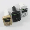 3.1a Adapter A9 Bluetooth Billaddare FM-sändare med dubbla USB-adapter Handfree MP3 Player Support TF-kort för iPhone Samsung