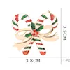 Merry Christmas Enamel Brooches Pin women Tree snowman Tie sock Shoes Elk gloves garland Lapel badge For men Fashion Party Jewelry Gift