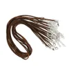 3 мм регулируемый коричневый цвет замшевый бархатный кожаный шнур с лобстером Clapp 100pclot5468560