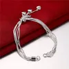 gift 925 silver Tai Chi hanging heart bracelet chain DFMCH067 brand new sterling silver plated Chain link gemstone bracelets243h