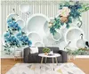 Papier peint Mural en soie Photo 3D personnalisé, décoration intérieure, fleur de pivoine 3D, peinture chinoise, salon, chambre à coucher, papier peint pour murs 3d