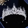 Charmante zilveren sieraden 3 stuks pakken ketting oorbellen tiaras kronen bruids sieraden sets bruidsaccessoires bruiloft sieraden t303257o