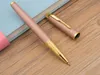 2pc Business mertal Parker IM Pink Golden Arrow Clip cadeau Rollerball Pen