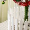 ミニチュア小さなプラスチック製フェンシングDIYの妖精ガーデンマイクロドールハウスゲート装飾飾り白い色の装飾YQ00954