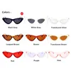 Vintage femmes lunettes de soleil oeil de chat lunettes marque concepteur rétro lunettes de soleil femme UV400 points d'ombre